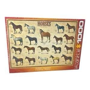 Horse Breeds 1000 Piece Puzzle Eurographics New Sealed 19.25" x 26.6"